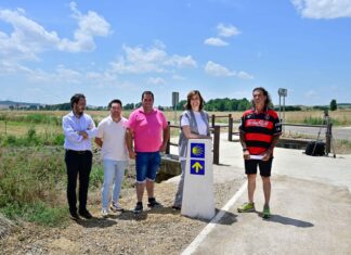 La Diputación refuerza la seguridad del Camino de Santiago con una infraestructura moderna y sostenible en Itero de la Vega Visita actuación Itero de la Vega