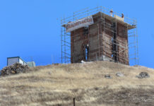 Reconstrucción de La Torre de telégrafo óptico de Tariego de Cerrato (Palencia), construida en 1844 en la segunda guerra Carlista