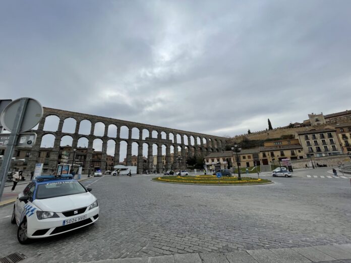 Controles de movilidad en el centro de Segovia