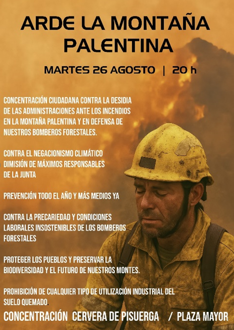 Convocatoria de concentración en Cervera de Pisuerga