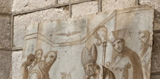 Boceto del siglo XVI oculto en el retablo mayor de la parroquia de Pedraza de Campos