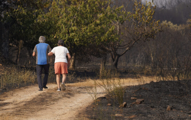 Incendio en Las M&eacute;dulas (Le&oacute;n). Fotograf&iacute;a: C&eacute;sar Hornija (ICAL)