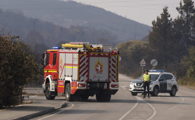 Incendio en Las M&eacute;dulas (Le&oacute;n). Fotograf&iacute;a: C&eacute;sar Hornija (ICAL)