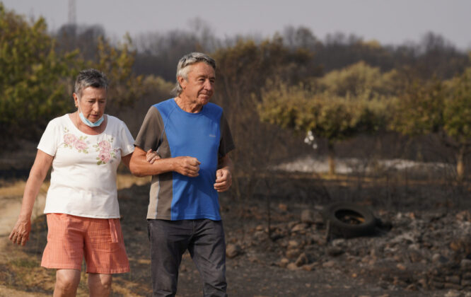 Incendio en Las M&eacute;dulas (Le&oacute;n). Fotograf&iacute;a: C&eacute;sar Hornija (ICAL)