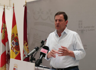 Rueda de prensa del presidente Alfonso Fernández Mañueco tras la reunión del CECOPI en León. Fotografía: Peio García (ICAL)