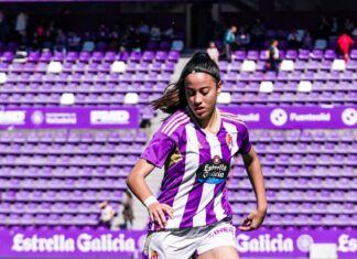 Mariela Conde, entrega y garra para la defensa del Palencia Fútbol Femenino Mariela Conde. Real Valladolid Simancas