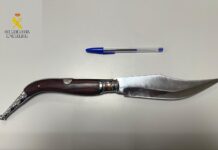 Imagen de la navaja. Guardia Civil de Palencia