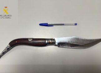 Imagen de la navaja. Guardia Civil de Palencia