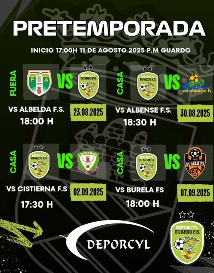 Calendario de pretemporada del Deporcyl Guardo