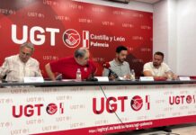 Rueda de prensa de UGT sobre los incendios forestales. Fotografía: Palencia en la Red