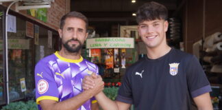 Canario y Unai, jugadores del Palencia CF