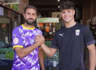 Canario y Unai, jugadores del Palencia CF