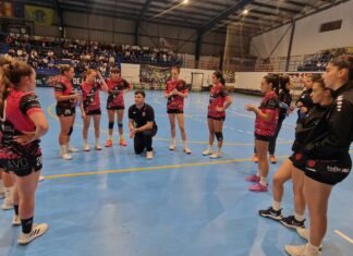 El Fuentes Carrionas consigue su primera victoria ante el Hand Vall Valladolid (28-22) BM Fuentes Carrionas en su victoria en casa ante Hand Vall Valladolid