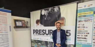 Cristian Delgado, Alcalde de Barruelo, en la feria Presura 2025 de San Martín del Rey Aurelio, Asturias