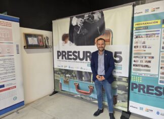 Cristian Delgado, Alcalde de Barruelo, en la feria Presura 2025 de San Martín del Rey Aurelio, Asturias