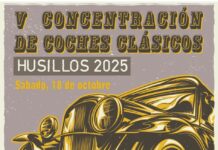 Cartel de la V Concentración Coches Clásicos Husillos