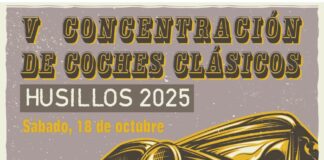 Cartel de la V Concentración Coches Clásicos Husillos