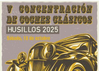 Cartel de la V Concentración Coches Clásicos Husillos