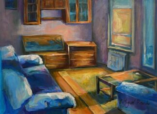 Exposición de Elena Miguel en AECC Palencia. F. Caballero