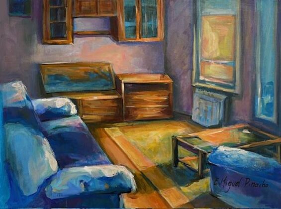 Exposici&oacute;n de Elena Miguel en AECC Palencia. F. Caballero