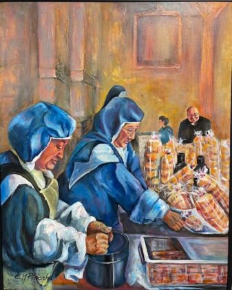 Exposici&oacute;n de Elena Miguel en AECC Palencia. F. Caballero