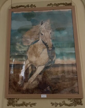 Gonzalo P&aacute;ez expone sus potentes caballos y toros en el Casino de Palencia