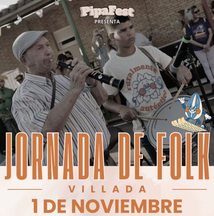 Cartel de la jornada de Folk en Villada el 1 de noviembre