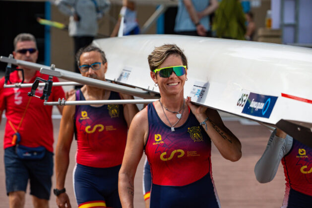 Paco San Martin en el mundial de Remo de Shangai