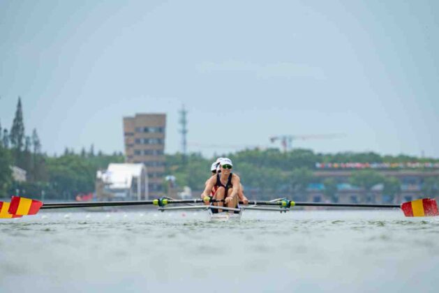 Paco San Martin en el mundial de Remo de Shangai