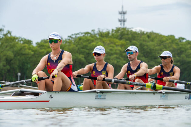 Paco San Martin en el mundial de Remo de Shangai