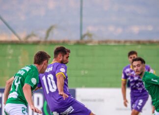 Palencia CF en su visita al Guijuelo