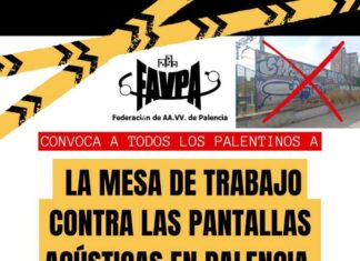 Cartel contra las pantallas acústicas